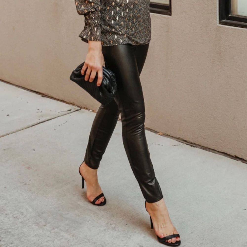 Spanx Leather-Like Ankle Skinny Pant - Picture 1 of 6